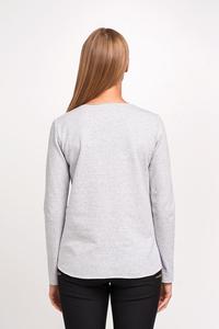 Light Grey Simple Long Sleeves Sweatshirt
