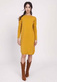Mustard Simple Knitted Dress