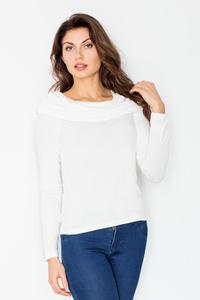 Ecru Knitwear Wide Tourtle Neck Blouse