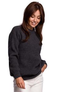 Oversize Long Cut Sweater - Graphite