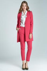 Pink Elegant Classic Business Style Slim Pants 
