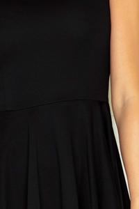 Black Pleated Asymetrical Coctail Dress
