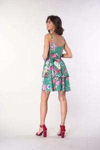 Dress with straps with a neckline - Green