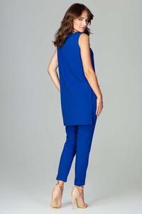 Blue Elegant Set Blouse and Pants 7/8