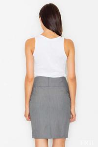 Grey Elegant Pencirt Skirt