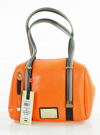 Orange Comfy Long Striped Handles Bag