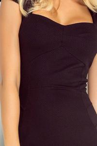 Black Bodycon Fit Heart Neckline Dress