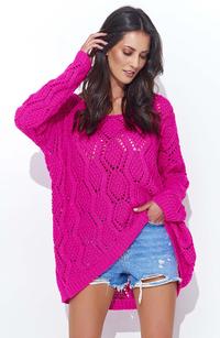 Loose Sweater with a Wide Neckline
