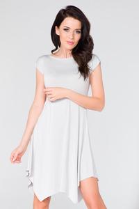 White Summer Asymetrical Dress