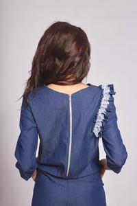 Blue Jeans Jumpsuit with Frill&Lace