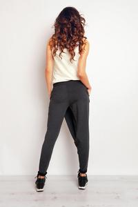 Dark Grey Street Style Baggy Pants