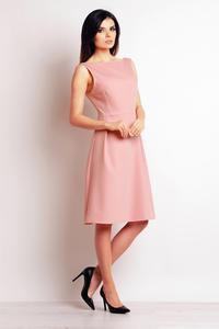 Powder Pink Sleeveless Midi Dress