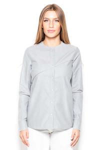 Grey Round Neckline Ladies Shirt