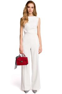 Ecru Elegant Evening Ladies Jumpsuit