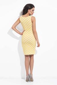 Yellow Polka Dot Pattern Bodycon Dress