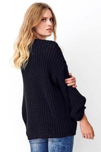 Black Oversize English Sweater