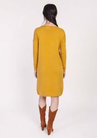 Mustard Simple Knitted Dress