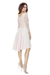 Light Pink Evening Dress with Lace Top