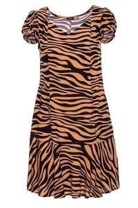 Mini Dress Leopard Print (camel and black)