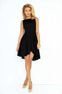 Black Pleated Asymetrical Coctail Dress