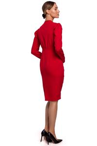 Long Sleeve Pencil Dress (Red)