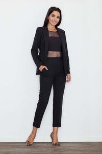 Black Elegant Cigarette Ladies Pants