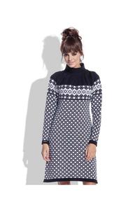 Black&White Winter Style Pattern Dress