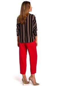Loose Shirt with Vertical Stripes Model 1
