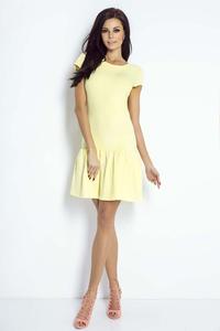 Yellow Mini Dress with a Frill
