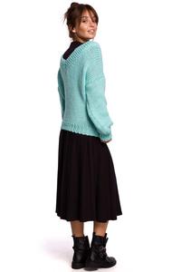 Classic Sweater with V-neck on the front and back - Mint