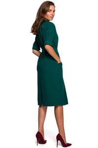 Green Belted Dress with Pockets