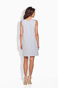 Grey Sporty Casual Style Dress With Pocket