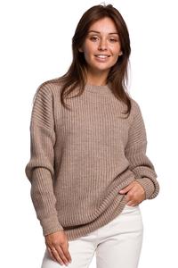 Oversize extended cut sweater - Cappuccino