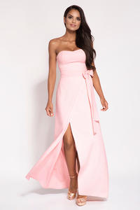 Light Pink Off-Shoulders Maxi Evening Dress