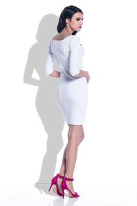 White Knitted Bodycon Dress