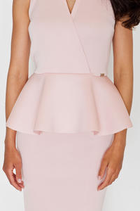Pink Stylish Coctail Peplum Dress