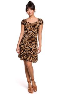 Mini Dress Leopard Print (camel and black)