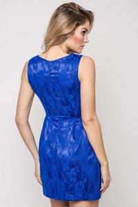 Blue Mini Coctail Lace Dress