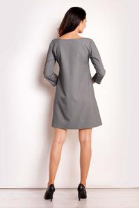 Grey Classic Flared Mini Dress