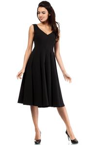 Black Sleeveless  Elegant Flared Coctail Dress