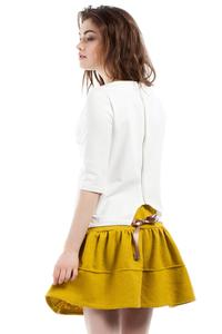 Yellow Frilled Mini Skirt