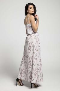 Floral Airy Maxi Dress on Thin Straps with a Slit