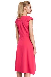 Classic Flared Pink Dress With a Frill