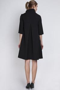 Black Tourtleneck Dress with Double Fold at The Back