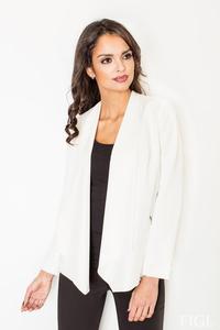 Ecru Office Style Loose Lapels Blazer