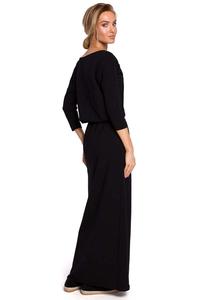 Black Knitted Maxi Dress with belt