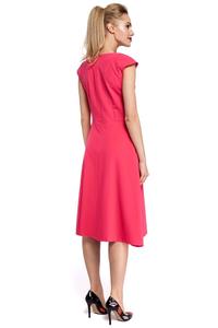 Classic Flared Pink Dress With a Frill