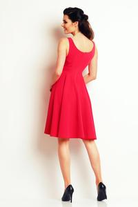 Pink Flared&Light Pleats Summer Dress