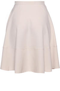 Cream Swirly Panel Skirt with Side Zip Fastening