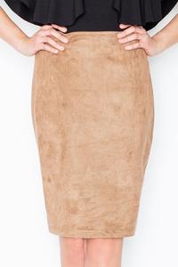 Brown Pencil Suede Imitation Skirt